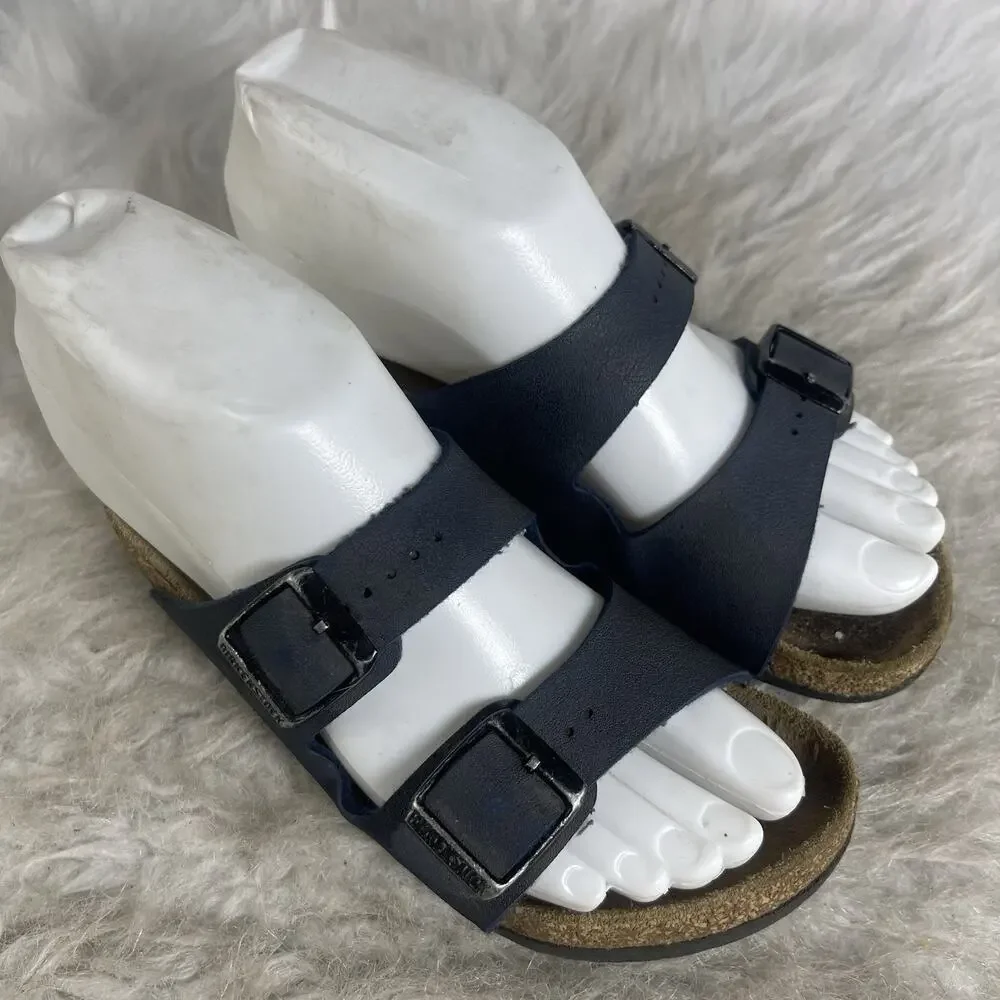 Birkenstock Arizona Blue Navy Birko-Flor Sandals Kids EU 32 US 1